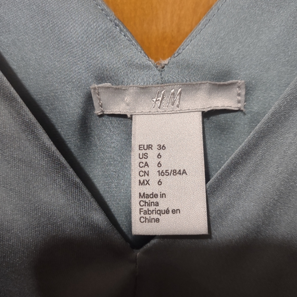 H&M Greek goddess dress Size 6 blue-green - Picture 3 of 3